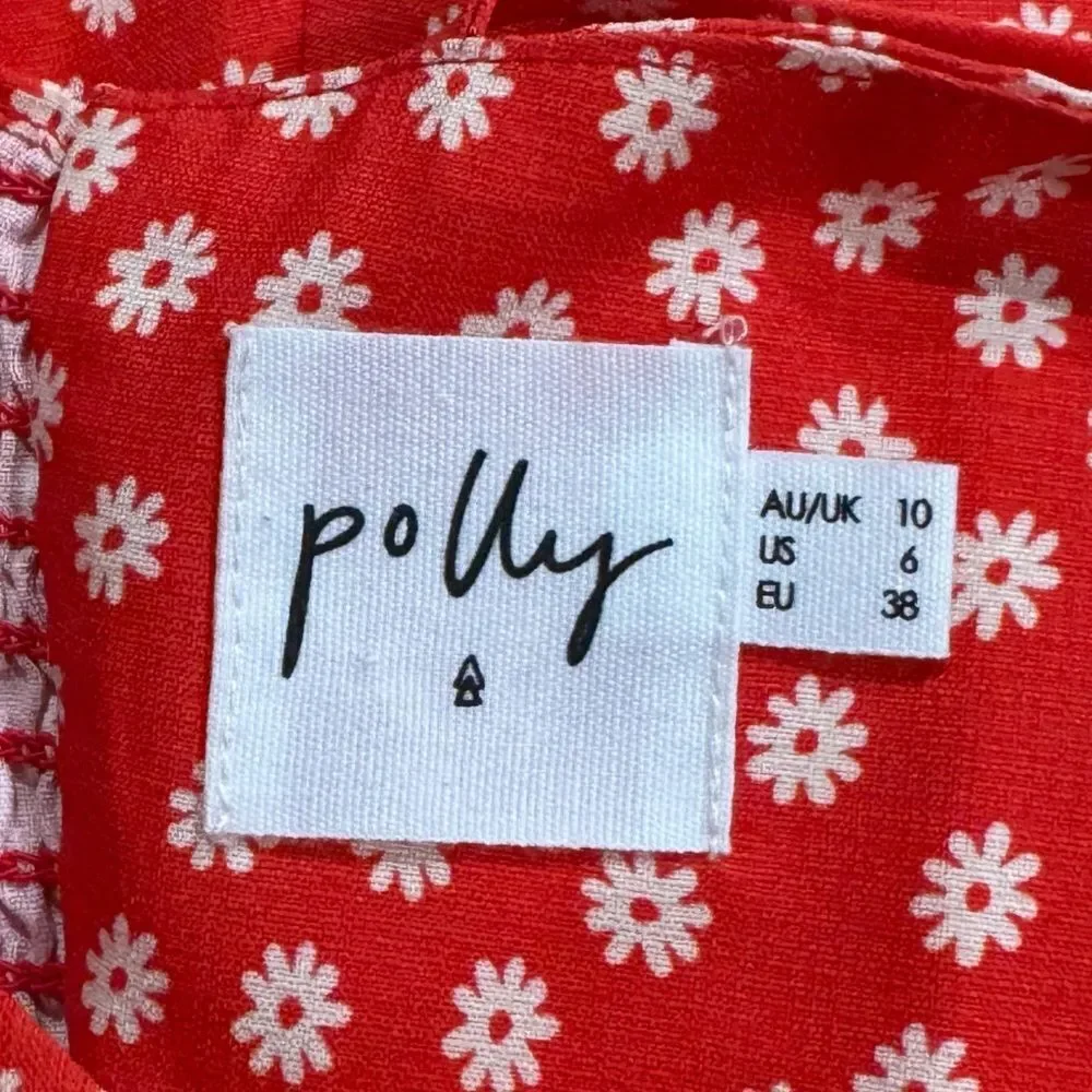 Princess Polly Westwood Valley Red Floral Mini Dress Women’s 6